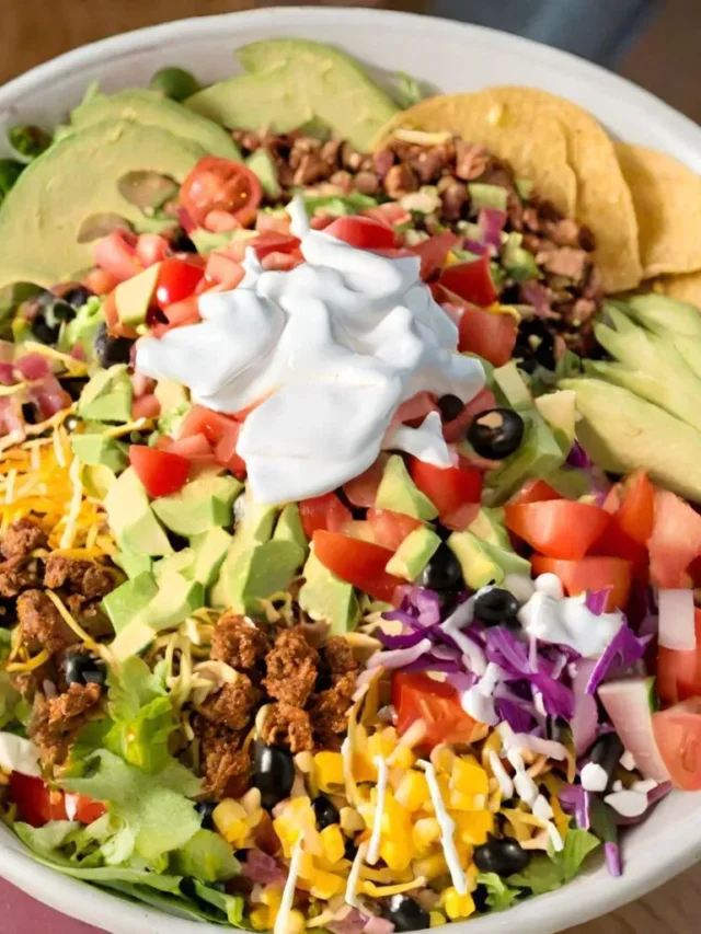 Easy Taco Salad Recipe with the Best Dressing