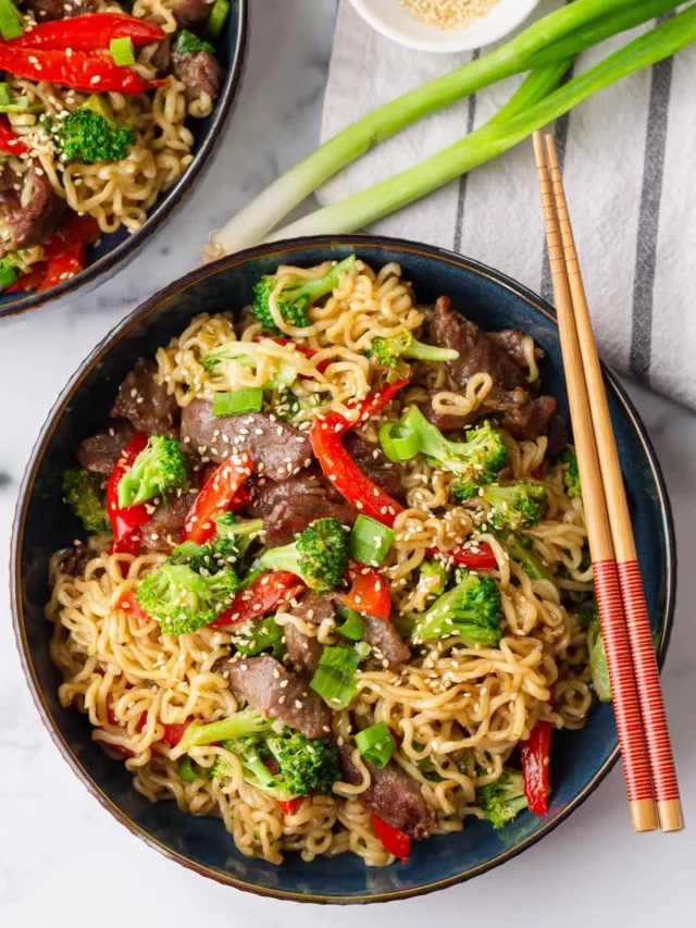 Beef and Broccoli Ramen Stir Fry